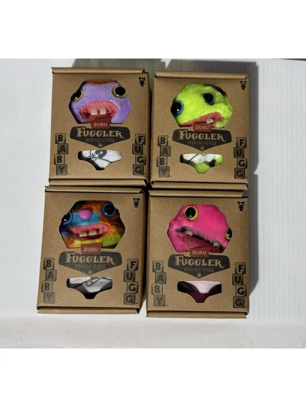 Fuggler Funny Ugly Monster‎ Plush Baby Fugg Plushie Toy Lot of 4 Zuru